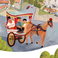 Image of RIDING THE HORSE CART /  electronic book